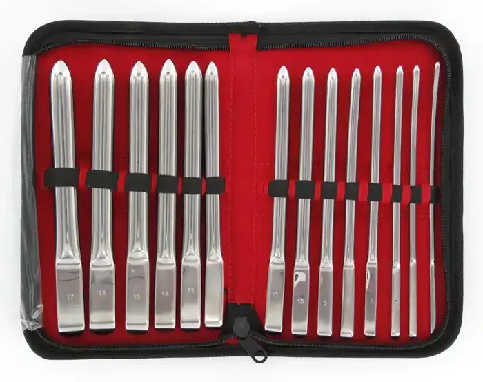 Satz mit 14 Urethra-Stäben 13cm – 4 bis 17mm