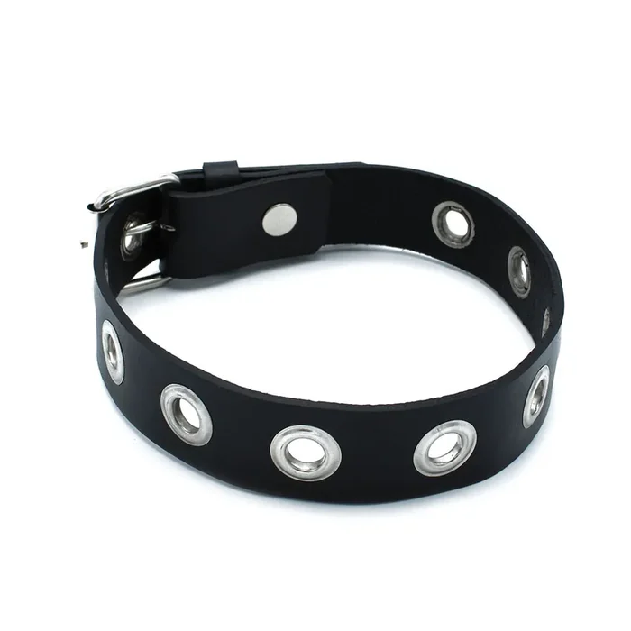 Schmales Halsband mit Metallösen