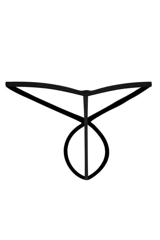 Schwarzer gekreuzter String