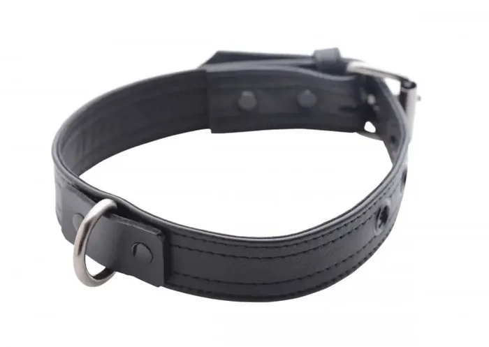 Schwarzes Halsband aus Leder