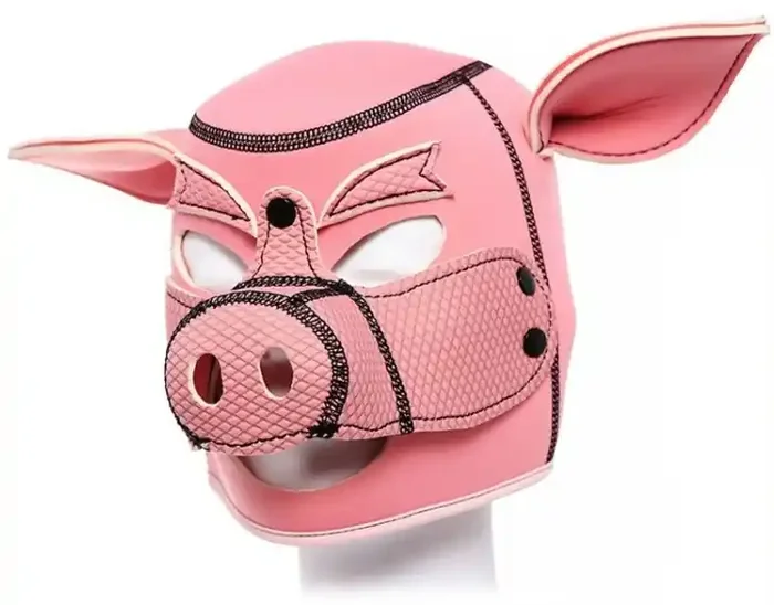 Schweinskopfhaube Pig Hood Rosa