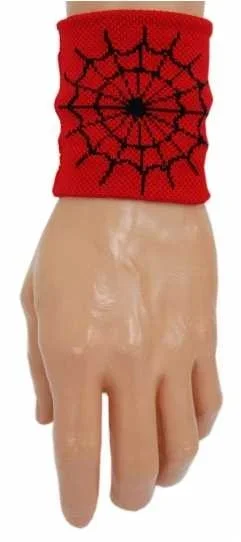 Schweißband mit Spinnennetz (Farbe: schwarz/weiss)