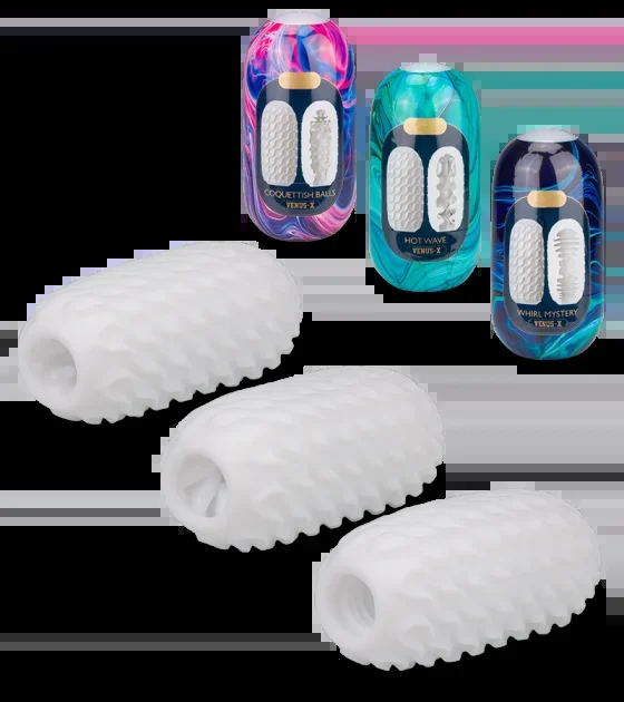 Set aus 3 Masturbationseiern Größe L