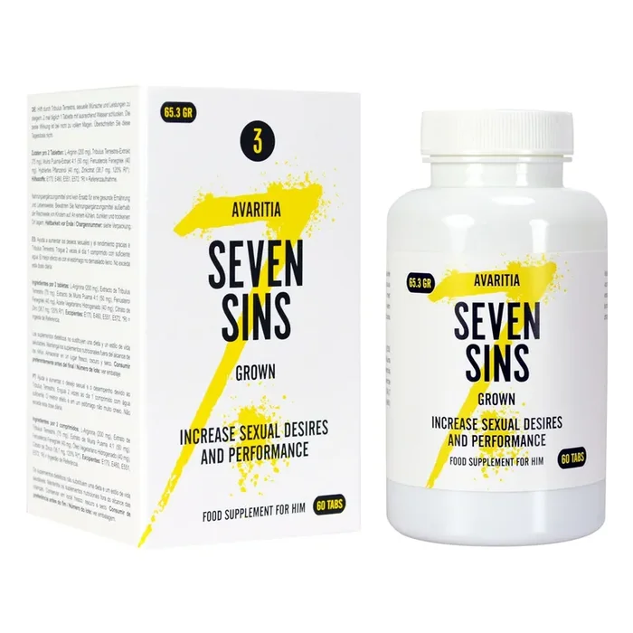 Seven Sins – Grown – Aphrodisiakum für Männer – 60 Stück
