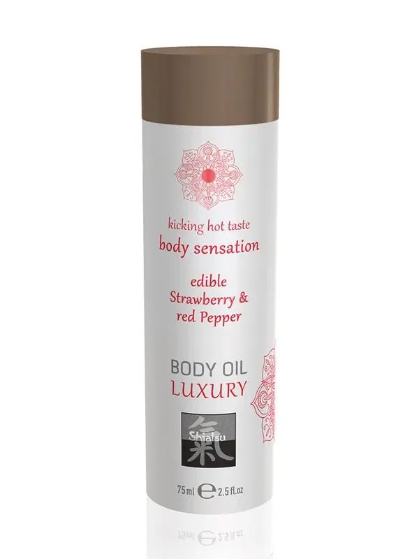Shiatsu Massageöl Edible Erdbeere-Pfeffer (75ml)