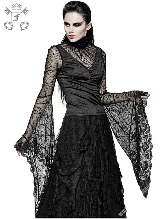 Shirt mit Spinnennetz-Muster
