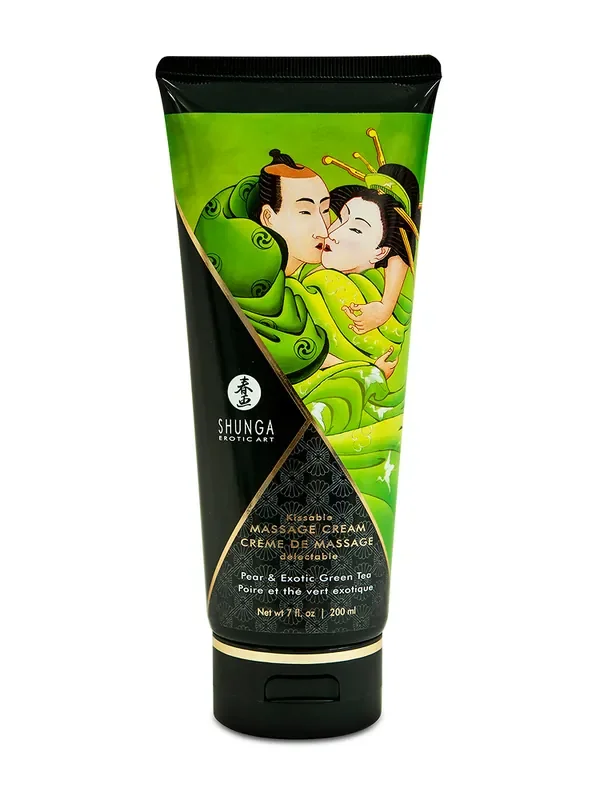 Shunga Kissable Massage Cream Pear & Exotic Green Tea (200 ml)