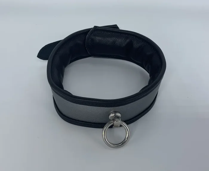 silbernes Halsband mit Ring der O nur noch LXL