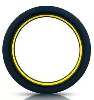Silikon Cockring Beast Ring 36mm Schwarz-Gelb