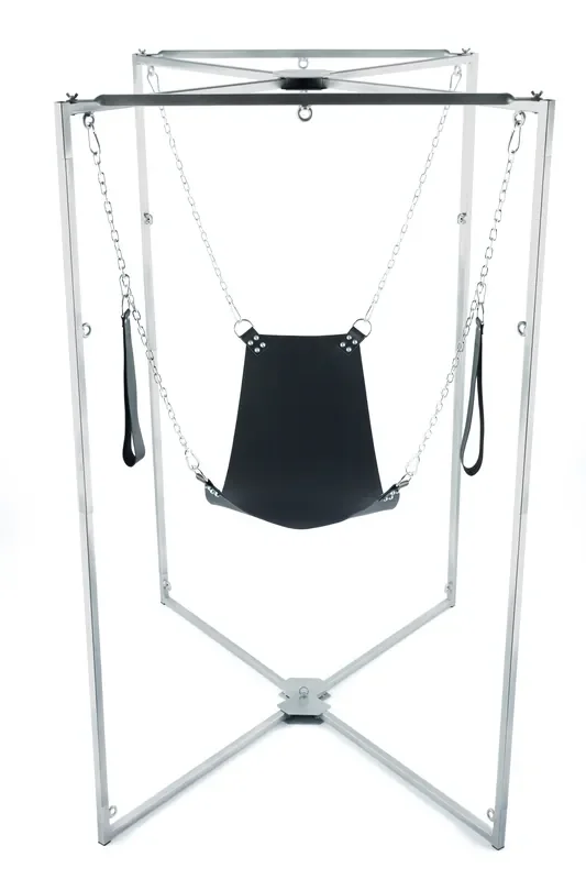 Sling-Kit Leder Dreieck Schwarz Graue Armatur
