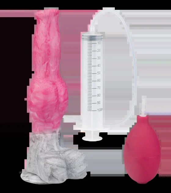 Spritzdildo mit Saugnapf Dobermann