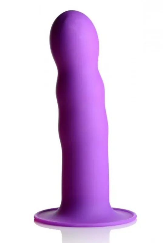 Squeeze-It gewellter Dildo – Lila