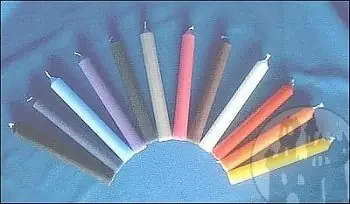 Stabkerze durchgefärbt