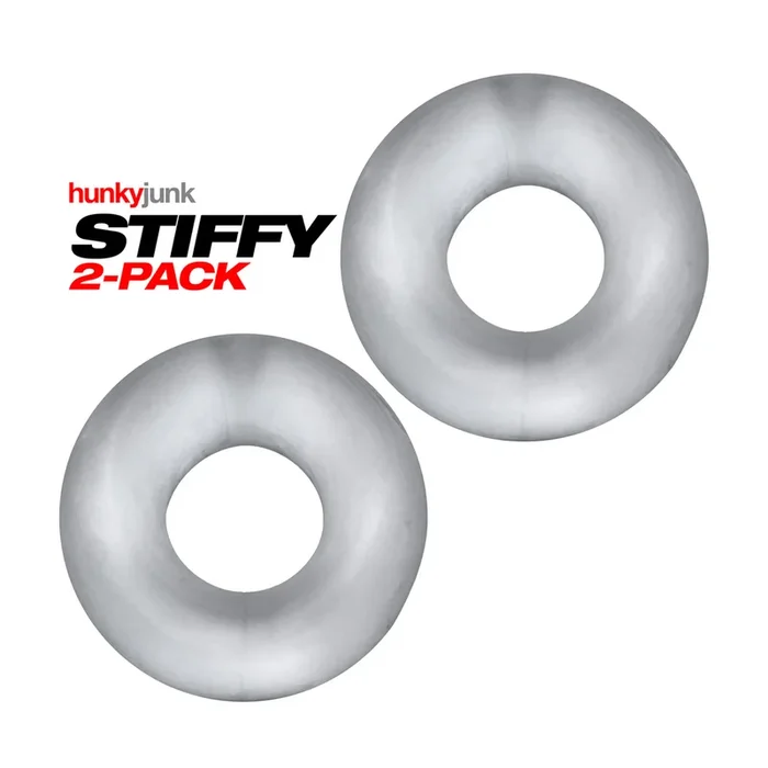 Stiffy – 2-pack No-Roll Cockrings – Clear Ice