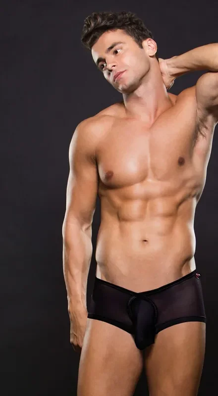 Stoff-Boxershorts – Schwarz