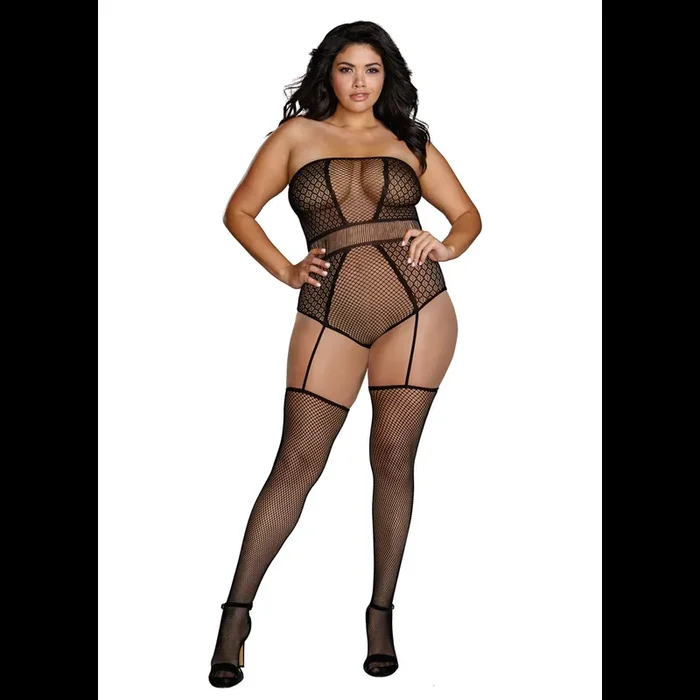 Strapless Teddy Bodystocking – Plus Size