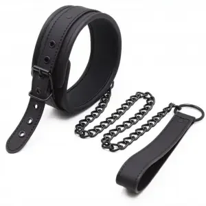 Submission Collar with Lead Black