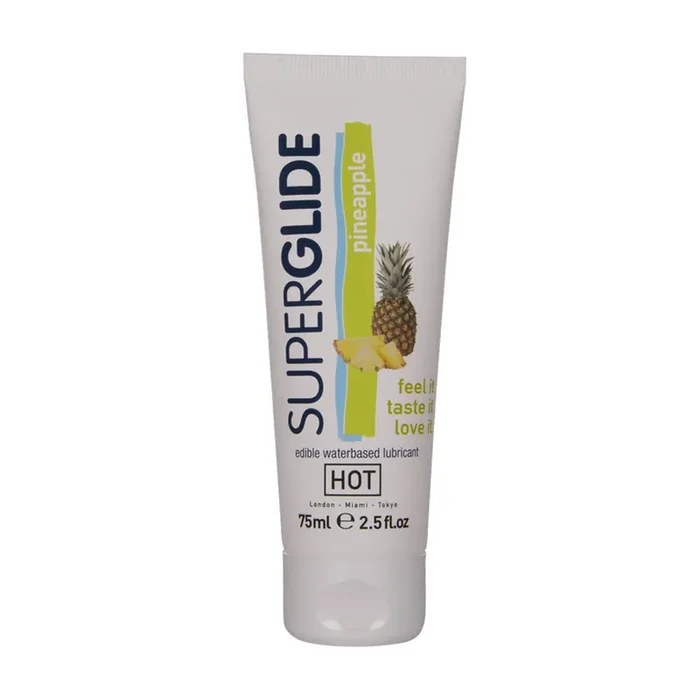 Superglide – Edible Waterbased Lubricant – Pineapple – 3 fl oz / 75 ml