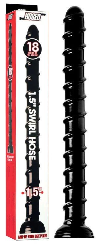 Swirl Hose 18″ Dildo black (Ø 1,5″)