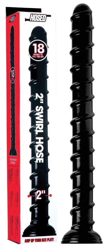 Swirl Hose 18″ Dildo black (Ø 2″)
