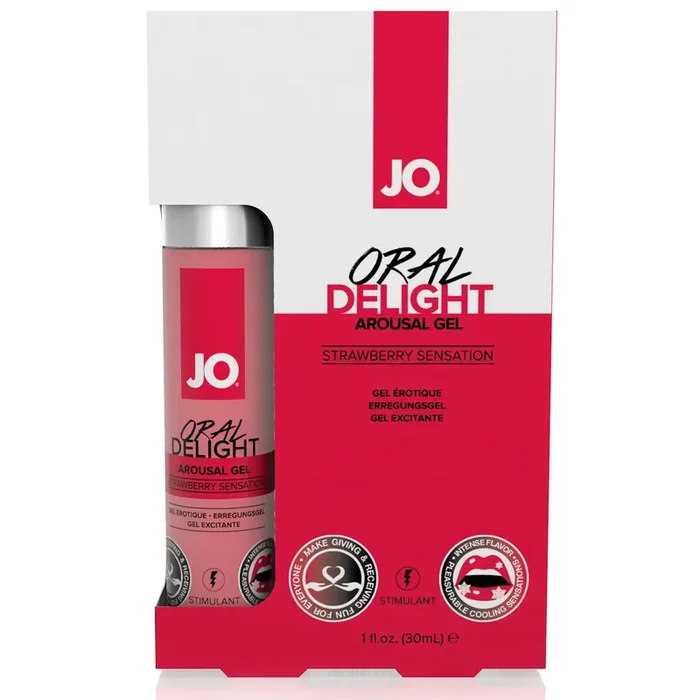 System JO – Oral Delight Stimulierendes Klitorisgel Erdbeere – 30 ml