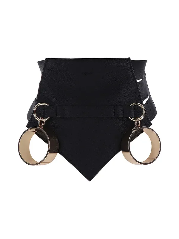 TABOOM Dona Bondage Couture Kunstleder-Gürtel, schwarz