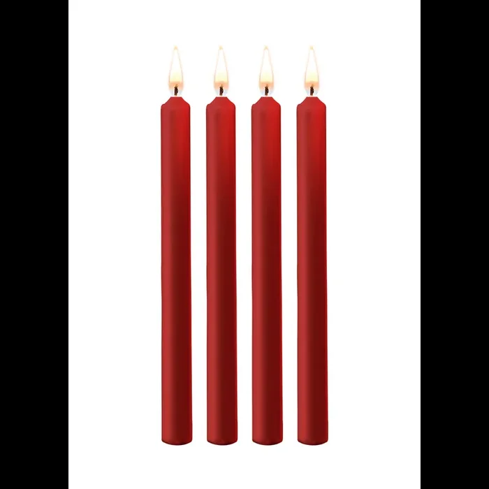 Teasing Wax Candles – 4 Pieces – Large – Red