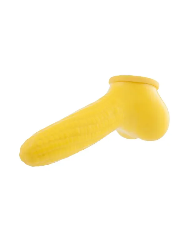 Toylie Mais Latex-Penis-Hodenhülle (15cm), gelb