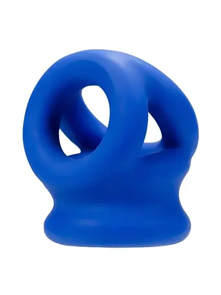Tri-Squeeze Ballsling Penis- und Hodenring, blau