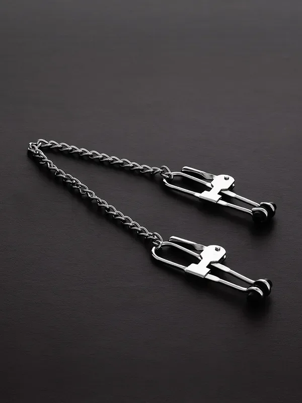 Triune Pressure Tit Lock Nipple Clamps Edelstahl-Nippelklemmen mit Kette