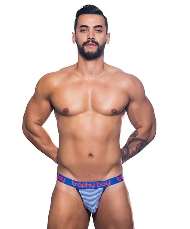 Trophy Boy Jockstrap – blau/weiß