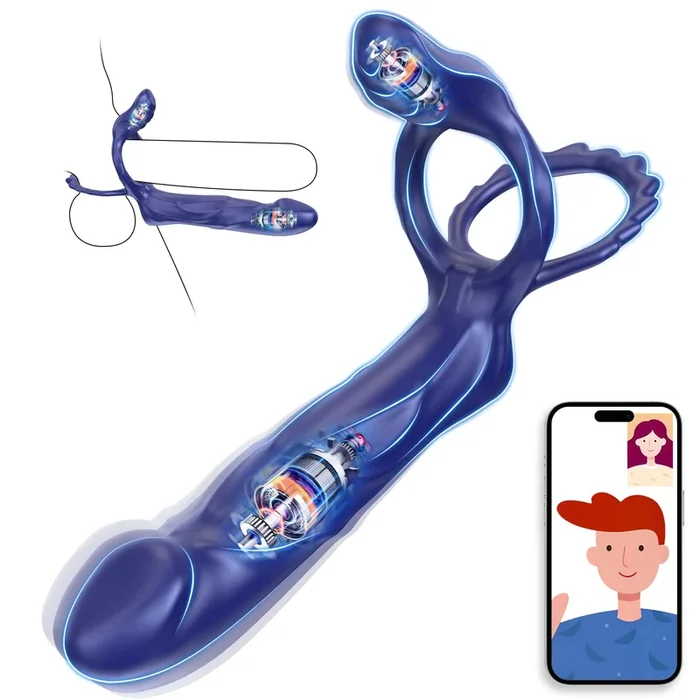 Umschnallpenis & vibrierende Hülle – Penisring zur Stimulation der Klitoris und des G-Punkts