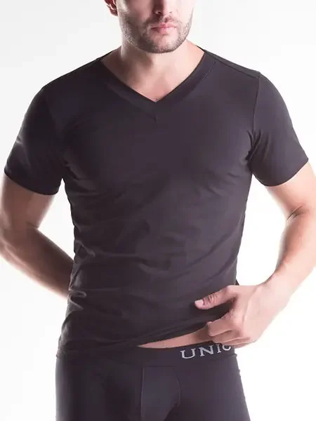 Unico Clasicos V-Neck-Shirt, schwarz