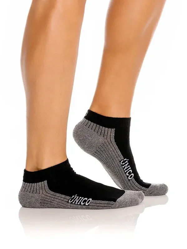 Unico Temblar Sneakersocken, schwarz/grau
