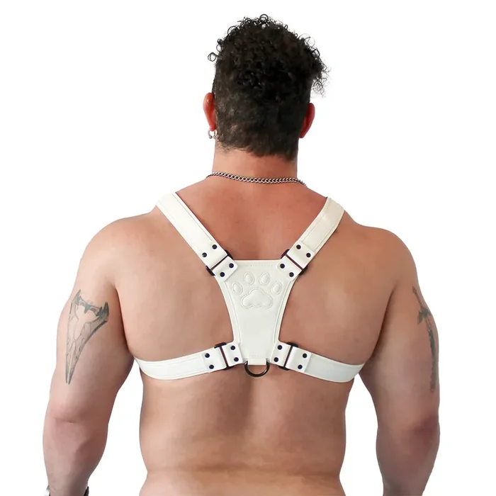 Veganer Puppy Harness – Weiß, Größe S/M
