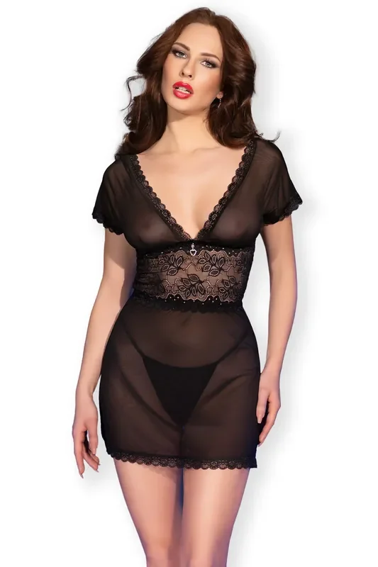 Verführerischer Babydoll in schwarz