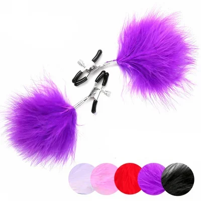 Verstellbare Nippelklemmen ‚Feder‘ (Farbe: Schwarz)
