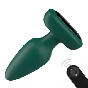 Vibrating Plug Silicone Visual 10 x 4,2 cm Grün
