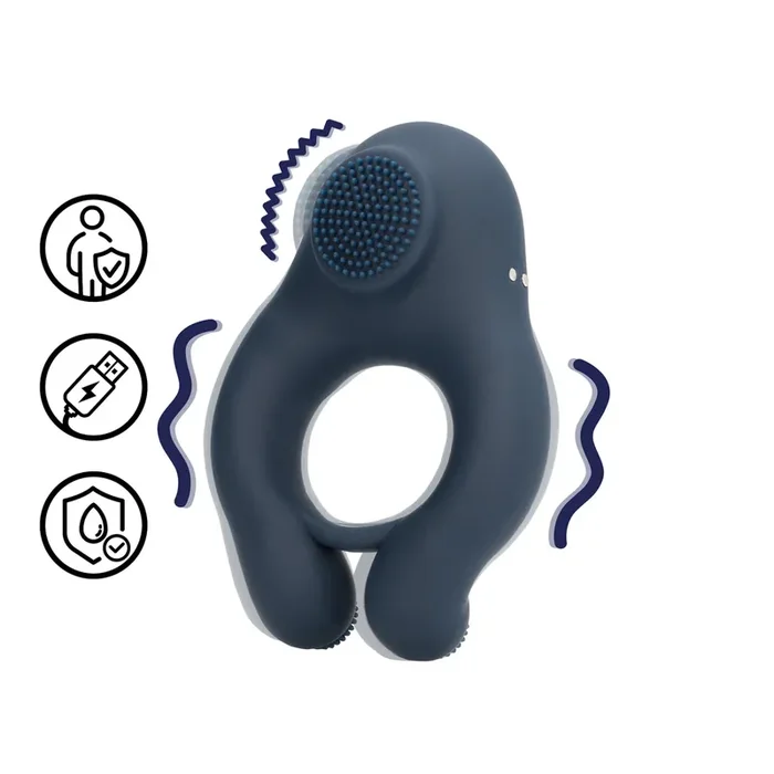 Vibrations-Cockring mit Klitoris-Stimulation
