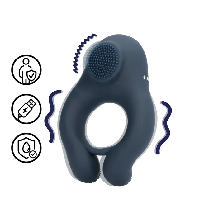 Vibrations-Cockring mit Klitoris-Stimulation