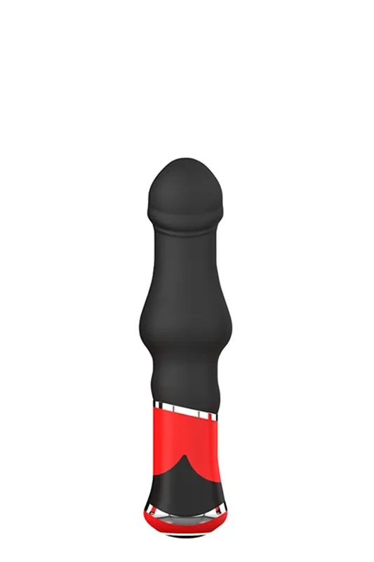 Vibrierender Buttplug – Schwarz mit Rot