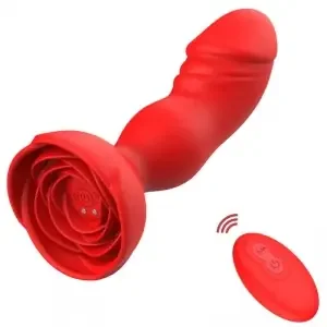 Vibrierender Plug Rosy Juliet 10 x 3,5 cm Rot