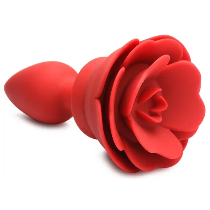 Vibrierender Rose Analplug mit Fernbedienung – Medium