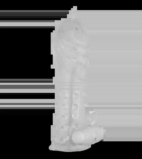 Vibro-Sleeve mit Noppen Crystal
