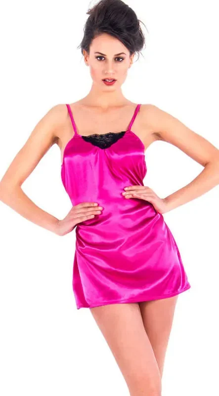 Vixson Satin Nachthemd – pink
