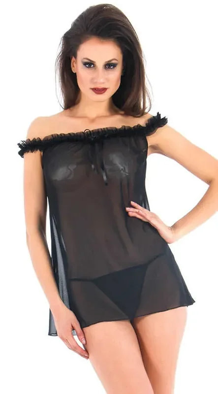 Vixson Schulterfreies Nachtkleid