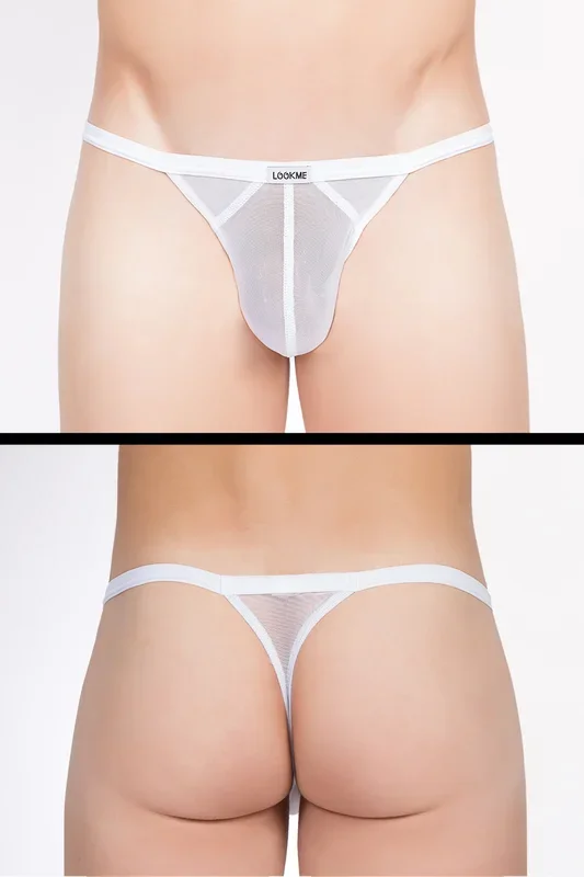 Weißer Tüll-String
