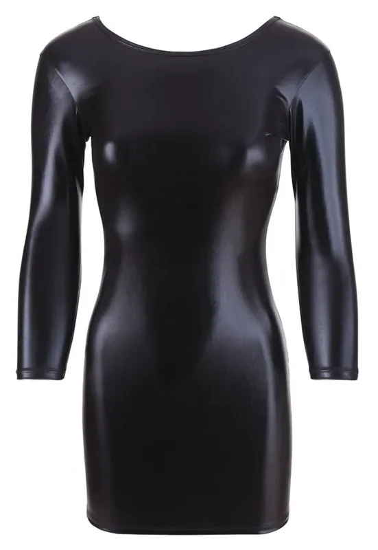Wet-Look-Minikleid