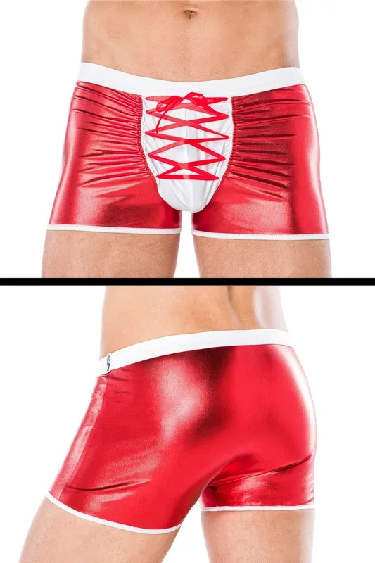 Wetlook Boxershorts mit Schnürung
