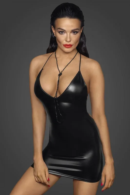 Wetlook Minikleid mit Spaghetti-Trägern